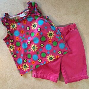Hanna Andersson 2 pc Tank Shorts Outfit sz 5 / 110